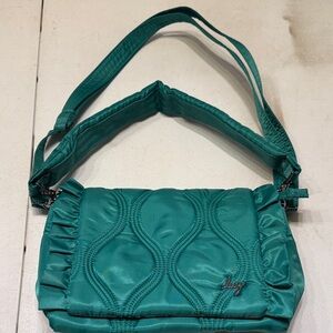 Lug Emerald Quilted Conga Shoulder Bag